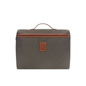 Aktówki Longchamp Briefcase S Płócienne Brązowe | 2064-MDHWX