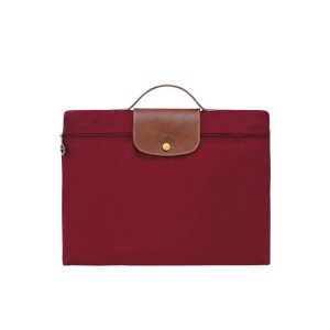Aktówki Longchamp Briefcase S Recycled canvas Czerwone | 2518-BMKQR