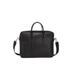 Aktówki Longchamp Briefcase S Skórzane Czarne | 0315-OWFNR