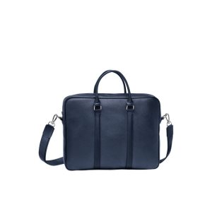 Aktówki Longchamp Briefcase S Skórzane Granatowe | 3609-HGROK