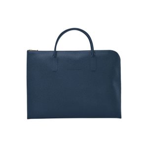 Aktówki Longchamp Briefcase S Skórzane Granatowe | 5418-WLJEY