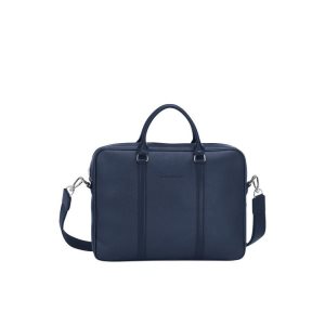 Aktówki Longchamp Briefcase Xs Skórzane Granatowe | 1930-IPOBV