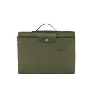 Aktówki Longchamp Folder Forest Recycled canvas Zielone | 8516-CYBOS