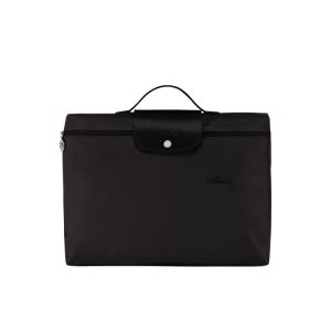 Aktówki Longchamp Folder Recycled canvas Czarne | 9425-XFTMN