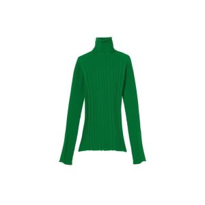 Bluzka Longchamp Swetry Wełna Zielone | 6021-ZWOPY