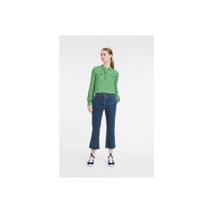 Bluzka Longchamp Syntetyczna Fibres Zielone | 3519-TUMKJ