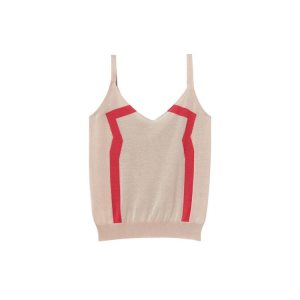 Bluzka Longchamp Tank Buff Silk Głęboka Żółte | 8123-WCOGF