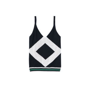 Bluzka Longchamp Tank Silk Czarne | 8590-AUQLT