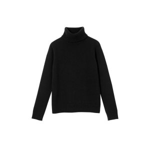 Bluzka Longchamp Turtleneck Swetry Wełna Czarne | 9517-MULRV