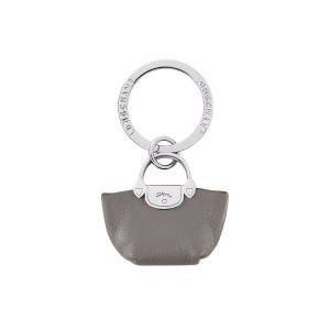 Breloczki Longchamp Pliage Turtledove Skórzane Szare | 0657-HTPFJ