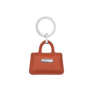 Breloczki Longchamp Skórzane Ciemny Czerwone | 1380-XURSB