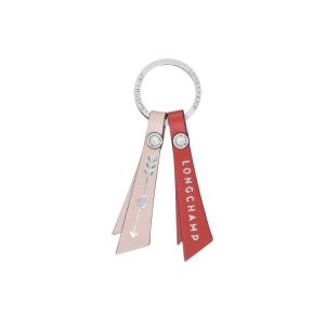 Breloczki Longchamp Skórzane Różowe | 9258-OWNZV
