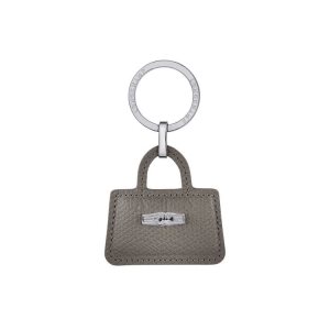 Breloczki Longchamp Turtledove Skórzane Szare | 8467-RDNPU