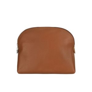 Kosmetyczki Longchamp Caramel Skórzane Brązowe | 7961-UIWJT