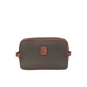 Kosmetyczki Longchamp Płócienne Brązowe | 2948-EDMWU