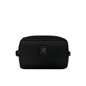 Kosmetyczki Longchamp Płócienne Czarne | 2345-PETSF