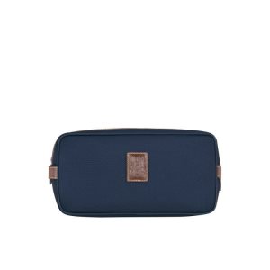 Kosmetyczki Longchamp Płócienne Niebieskie | 7439-WTZXM