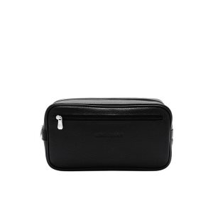 Kosmetyczki Longchamp Skórzane Czarne | 6237-RODZJ
