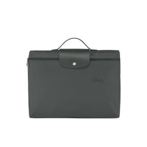 New Longchamp Folder Recycled canvas Jasny Szare | 5072-WMFEL