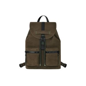 New Longchamp M Skórzane Khaki | 6395-DCPGU