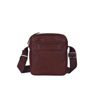 New Longchamp S Skórzane Czerwone | 2948-HUMNO