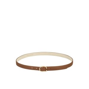Paski Longchamp Caramel Skórzane Brązowe | 1435-ASEYG
