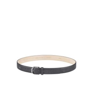 Paski Longchamp Gun Metal Skórzane Szare | 4986-FDZUH