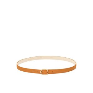 Paski Longchamp Saffron Skórzane Pomarańczowe | 7486-STNLM