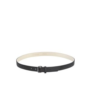 Paski Longchamp Skórzane Czarne | 0672-RUBIY