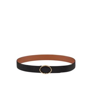 Paski Longchamp Skórzane Czarne | 1523-ZWGUO