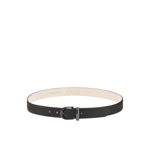 Paski Longchamp Skórzane Czarne | 2865-SAGVW