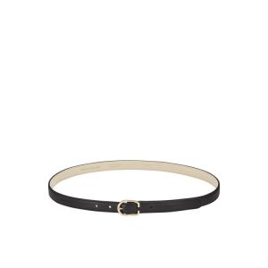 Paski Longchamp Skórzane Czarne | 3087-GEXUD