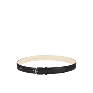 Paski Longchamp Skórzane Czarne | 3417-JTSEC