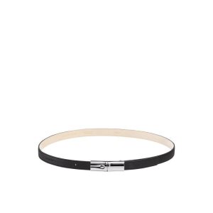 Paski Longchamp Skórzane Czarne | 3724-FXZJE