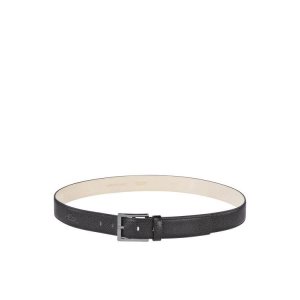 Paski Longchamp Skórzane Czarne | 6418-GQNBU