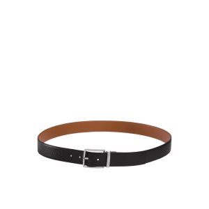 Paski Longchamp Skórzane Czarne | 8137-EFGLD