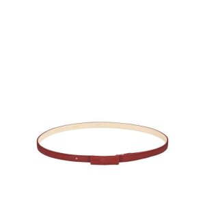 Paski Longchamp Skórzane Czerwone | 6357-XYOKH