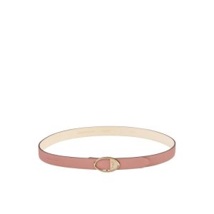 Paski Longchamp Skórzane Różowe | 4896-IJYPS