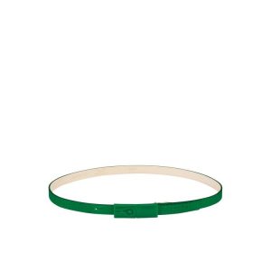 Paski Longchamp Skórzane Zielone | 5346-JZVMY