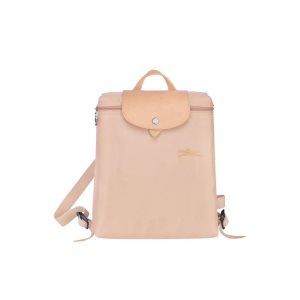 Plecaki Longchamp Flowers Recycled canvas Głęboka Różowe | 8951-JPCNU