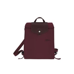 Plecaki Longchamp Recycled canvas Bordowe | 5438-OCWSN