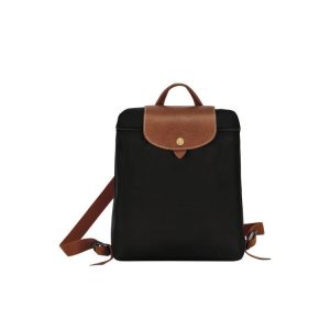 Plecaki Longchamp Recycled canvas Czarne | 3261-UYEQD