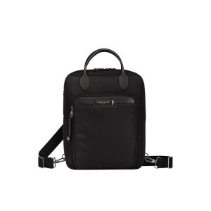 Plecaki Longchamp Recycled canvas Czarne | 9320-HLPUW