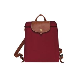 Plecaki Longchamp Recycled canvas Czerwone | 0569-VWQZH