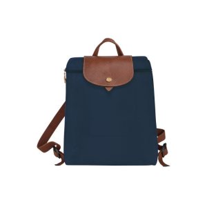 Plecaki Longchamp Recycled canvas Granatowe | 1736-RDNEG