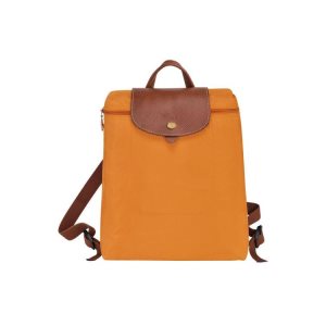 Plecaki Longchamp Saffron Recycled canvas Pomarańczowe | 4729-OKHUT