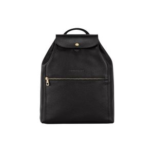 Plecaki Longchamp Skórzane Czarne | 2169-CRBZP