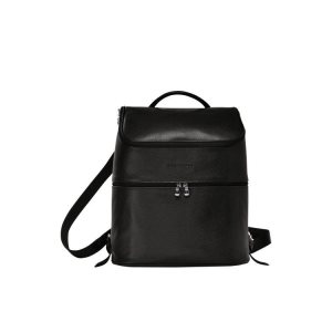 Plecaki Longchamp Skórzane Czarne | 4790-CLQPS