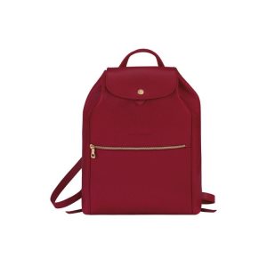 Plecaki Longchamp Skórzane Czerwone | 3087-UHOSL