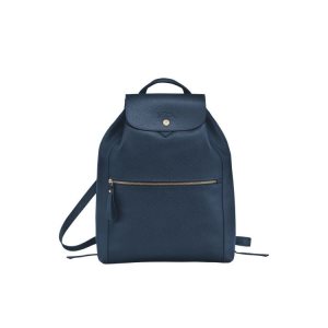 Plecaki Longchamp Skórzane Granatowe | 6271-MTLRJ